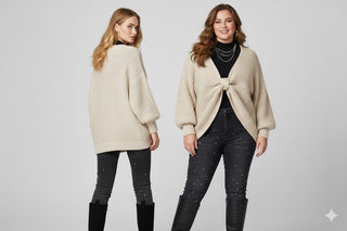 😊 OVERSIZE-PULLI BEIGE – WEITER FLEDERMAUSSCHNITT