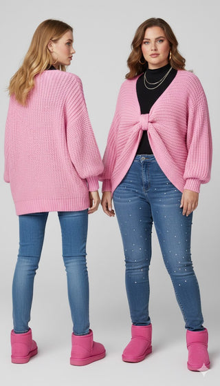 🌸 OVERSIZE-PULLI ROSA PINK – WEITER FLEDERMAUSSCHNITT