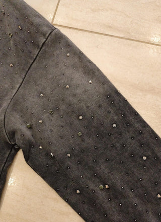 💎 ZWEITEILIGES SET GRAU-ANTHRAZIT – STRASS-STYLE Limone