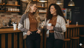 🕊️ STRICK-CARDIGAN BEIGE-TAUPE – COZY STYLE