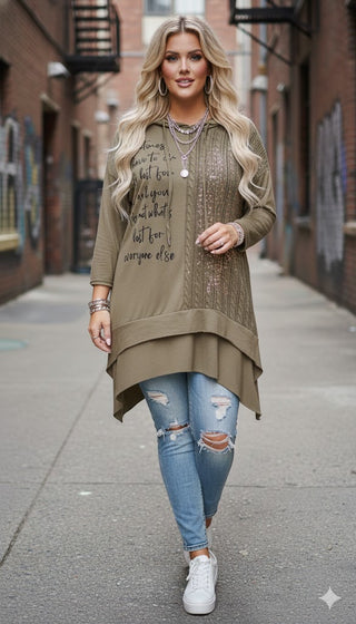 🍑 OVERSIZE SWEATSHIRT LACHS-APRICOT NEON-PRINT