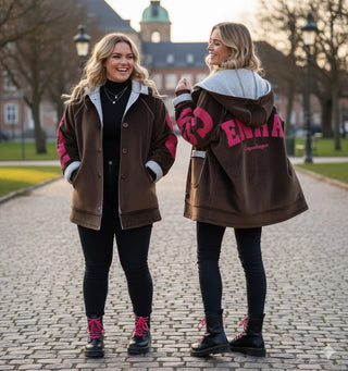 🧥 VELOUR-JACKENMANTEL "KOPENHAGEN" (SCHOKOBRAUN)