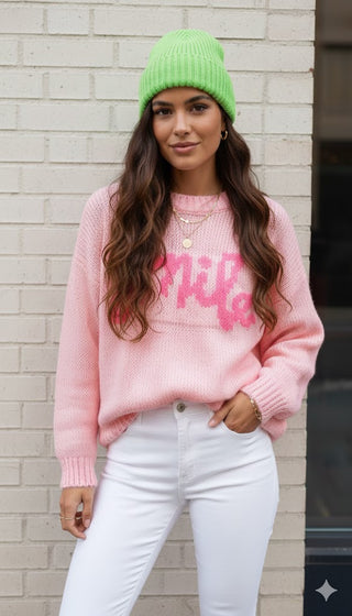 🧶 STRICKPULLI „SMILE“ – ROSA & NEOPINK EDITION