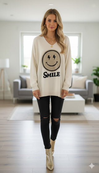 😊 FEINSTRICKPULLI „GOLDEN SMILE“ – SOFT CREME