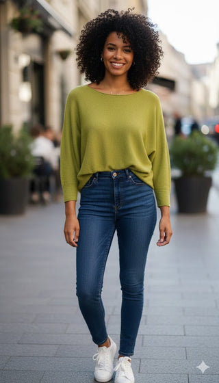 ☁️ BUTTERZART STRICKPULLI IN PISTAZIE