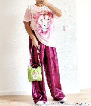 T-Shirt in Rosa und Pink mit Löwenprint 36-48