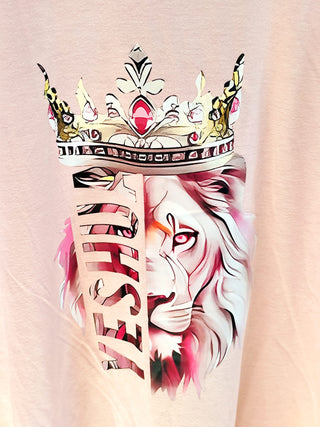 T-Shirt in Rosa mit Löwenprint 36-48