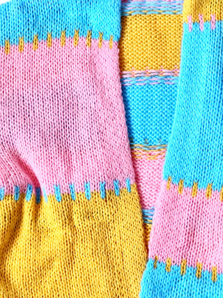 Cardigan in Türkis, Rosa, Orange – Größe XL 36-46
