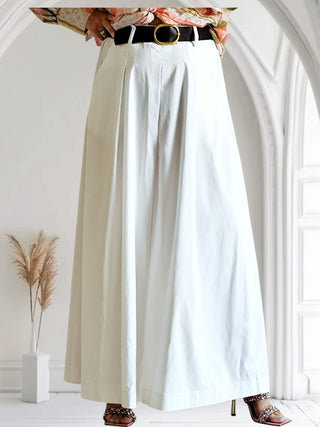 Palazzo-Hose mit Gürtel TU 38-44 weiß