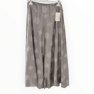 Culotte-Hose / Hosenrock mit Muster – Beige – tragbar von Größe 36 bis 44 TU