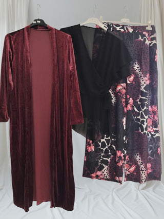 Hose mit Blumenmuster und Animal-Print-Mix – XL, tragbar von Größe 38 bis 44, kleine 46