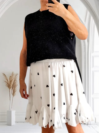 #O386 🖤 Ärmelloser Oversize-Strickpulli in Schwarz – tragbar von Größe 36 bis 46