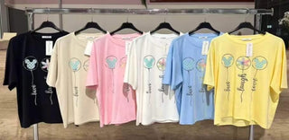 👕 T-SHIRT „LOVE“ S106 – T-SHIRT MIT GLITZER-APPLIKATIONEN & STATEMENT PRINT