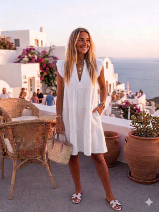 👗 KLEID „MARA“ K106 – MUST-HAVE MUSSELIN-KLEID MIT SCHMETTERLINGSÄRMELN
