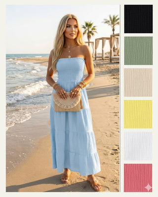 🌊 STUFIGES BANDEAU-SOMMERKLEID MILA K126