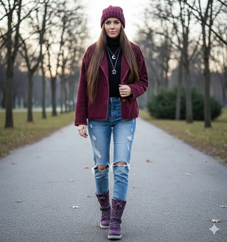 🍇 FEINKORT-JACKE „BERRY SOFT“